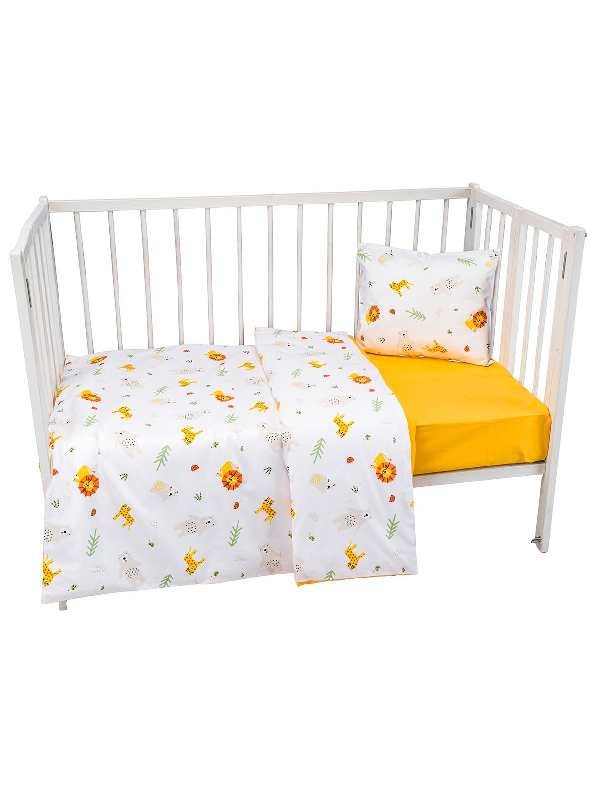 Aras Bebe Pamuk Nevresim Takım - Sarı