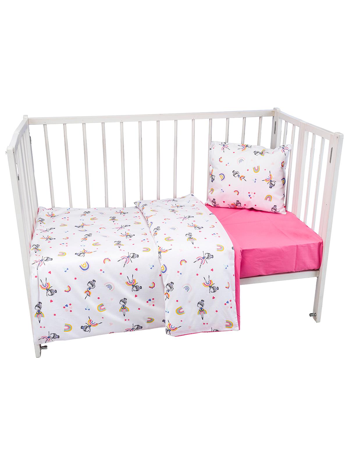 Aras Bebe Pamuk Nevresim Takım - Fusya