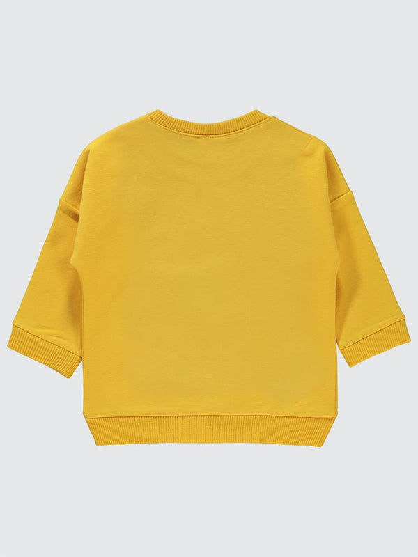 Civil Baby Basic Civil Arma Etiketli 6-18 Ay Sweatshirt - Sarı