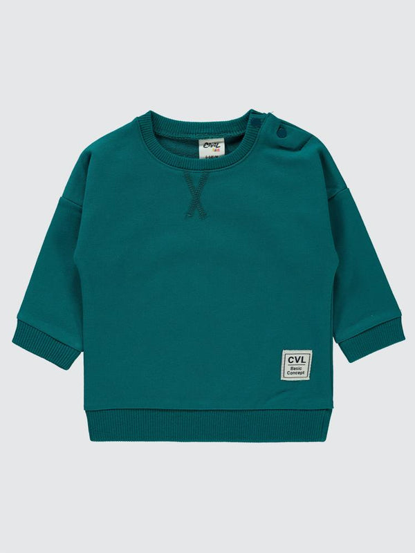 Civil Baby Basic Civil Arma Etiketli 6-18 Ay Sweatshirt - Yeşil