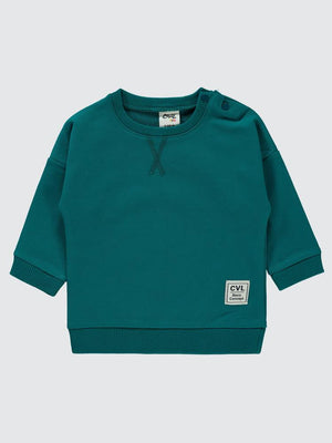 Civil Baby Basic Civil Arma Etiketli 6-18 Ay Sweatshirt - Yeşil