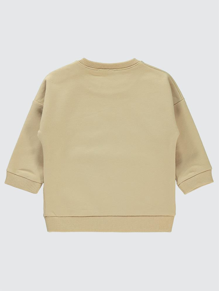 Civil Baby Basic Civil Arma Etiketli 6-18 Ay Sweatshirt - Kahverengi