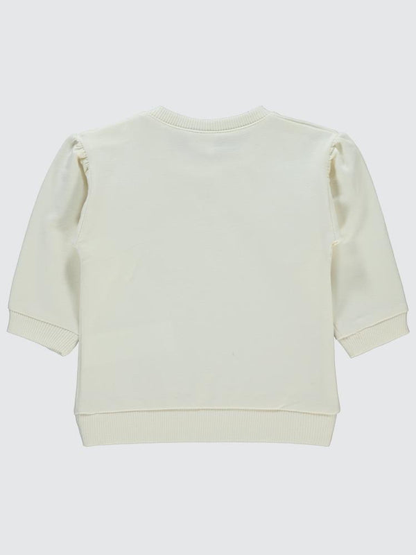 Civil Baby Basic Arma Etiketli 6-18 Ay Sweatshirt - Ekru