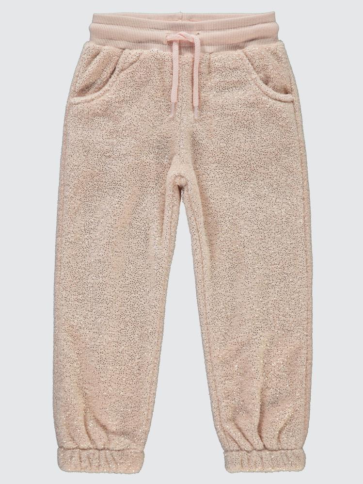 Civil Girls Simli Velsoft 6-9 Yaş Eşofman Altı - Pudra