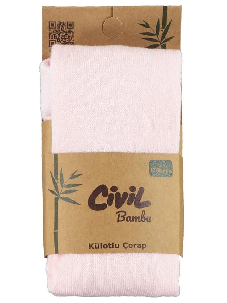 Civil Baby Kız Bebek Bambu Külotlu Çorap 1-12 Ay - Pembe
