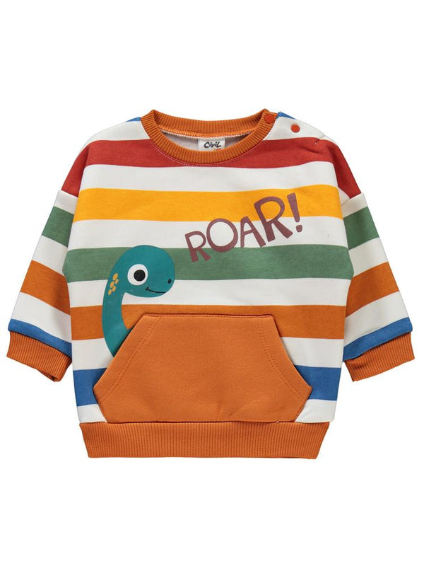 Civil Baby Renkli Çizgi 2'Li 6-18 Ay Takım - Turuncu