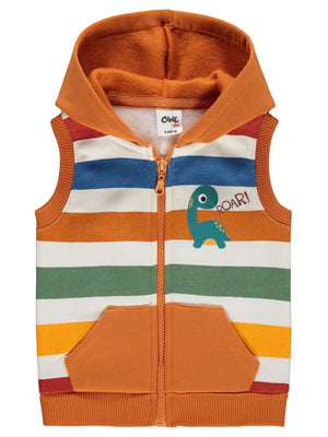 Civil Baby Renkli Çizgi 6-18 Ay Yelek - Turuncu