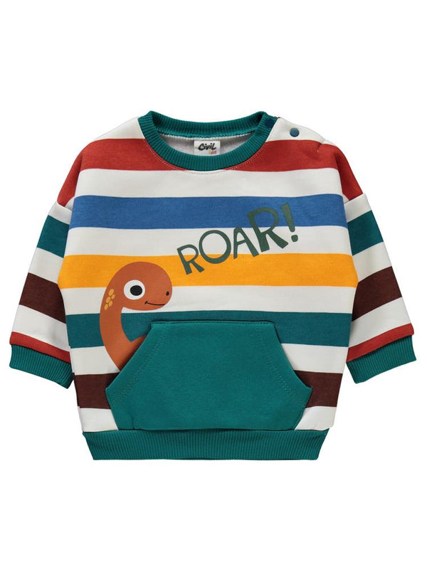 Civil Baby Renkli Çizgi 2'Li 6-18 Ay Takım - Yeşil