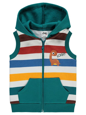 Civil Baby Renkli Çizgi 6-18 Ay Yelek - Yeşil