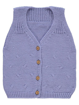 Civil Baby Örgü Desenli 3-18 Ay Yelek - Lila
