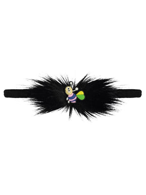 Civil Saçaklı Peluş Bandana - Siyah