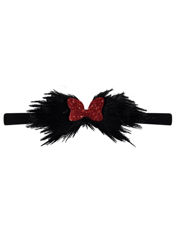 Civil Saçaklı Peluş Bandana - Siyah
