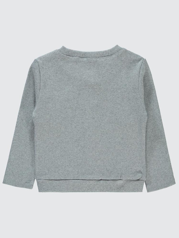 Civil Girls Yakası Fiyonklu 2-5 Yaş Hırka - Gri