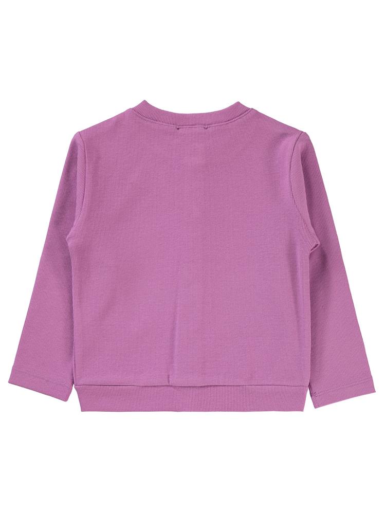 Civil Girls Yakası Fiyonklu 2-5 Yaş Hırka - Lila