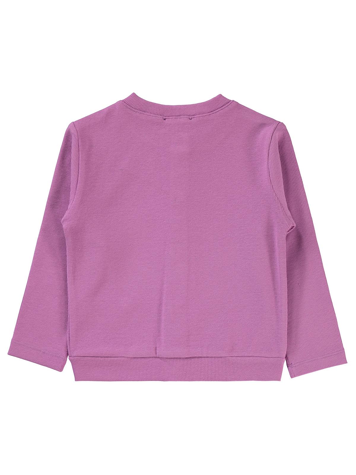 Civil Girls Yakası Fiyonklu 2-5 Yaş Hırka - Lila