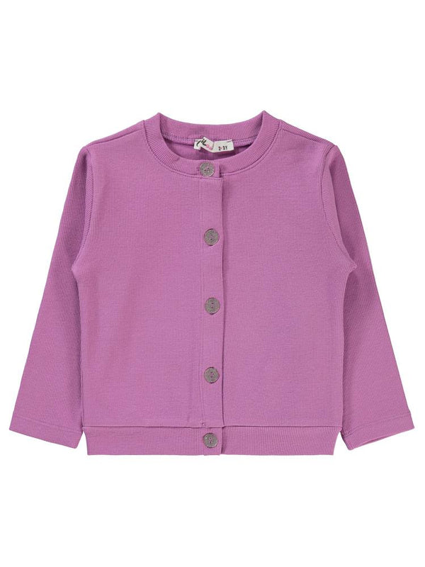 Civil Girls Yakası Fiyonklu 2-5 Yaş Hırka - Lila