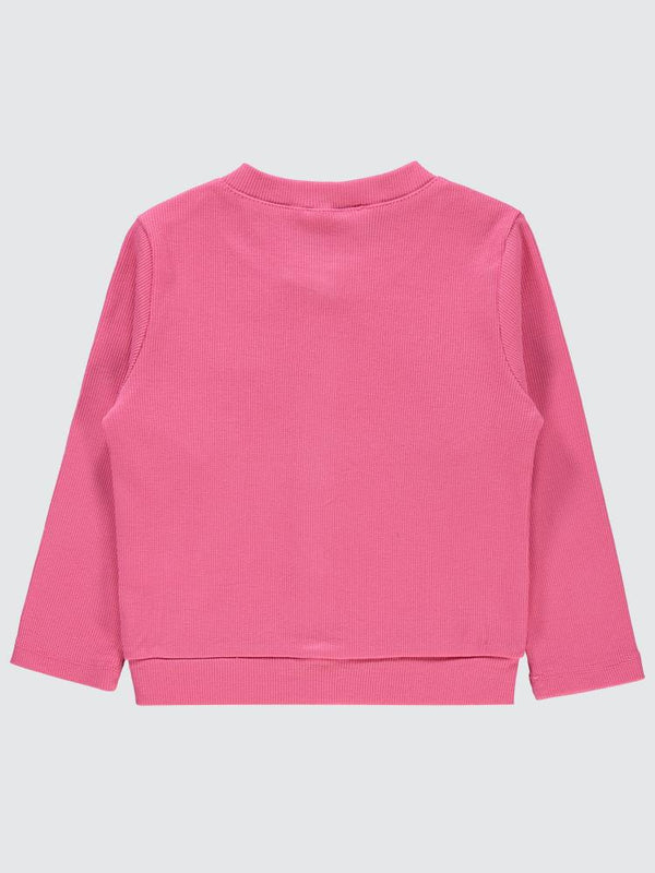 Civil Girls Yakası Fiyonklu 2-5 Yaş Hırka - Pembe