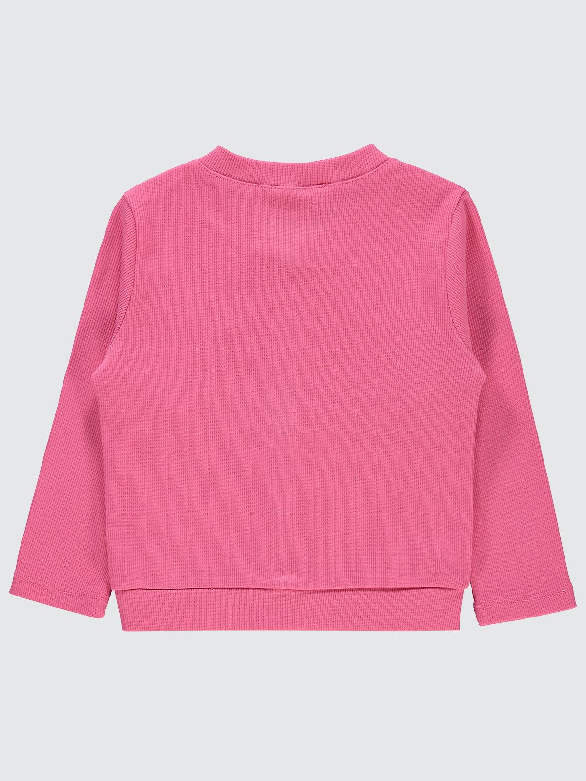 Civil Girls Yakası Fiyonklu 2-5 Yaş Hırka - Pembe