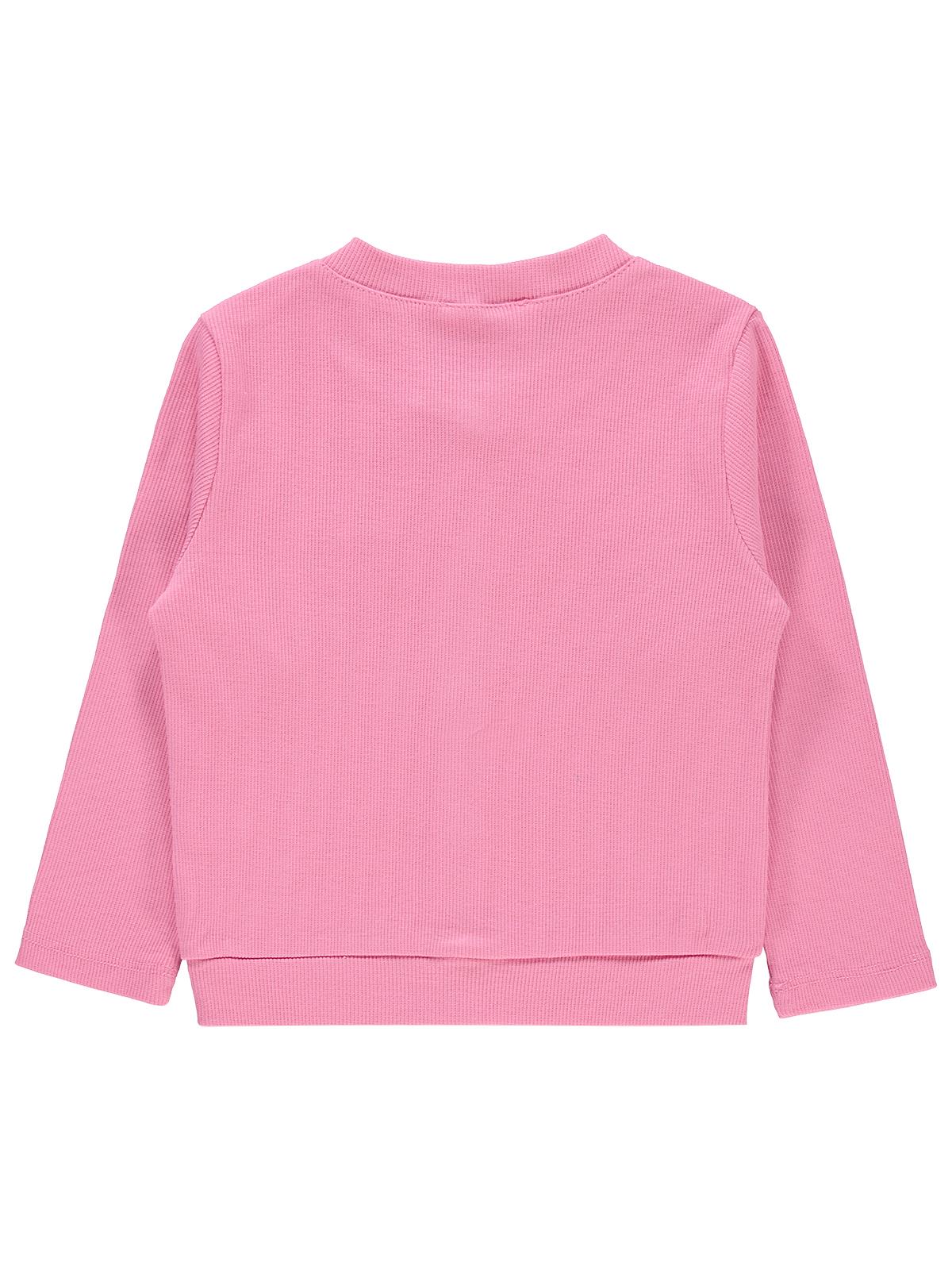 Civil Girls Yakası Fiyonklu 2-5 Yaş Hırka - Pembe