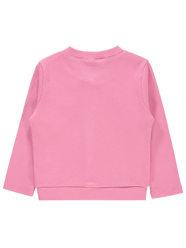 Civil Girls Yakası Fiyonklu 2-5 Yaş Hırka - Pembe