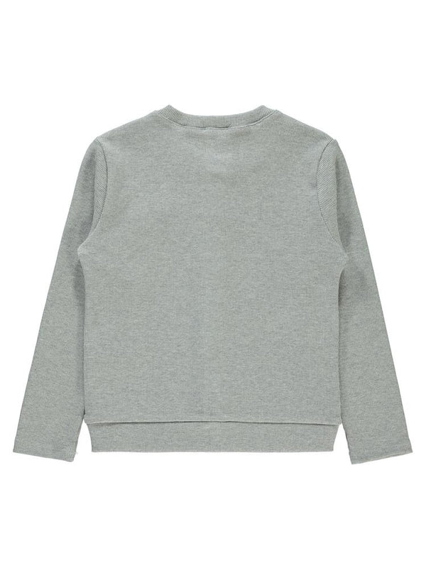 Civil Girls Yakası Fiyonklu 6-9 Yaş Hırka - Gri