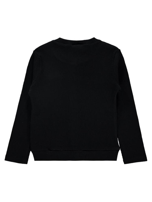 Civil Girls Yakası Fiyonklu 6-9 Yaş Hırka - Siyah