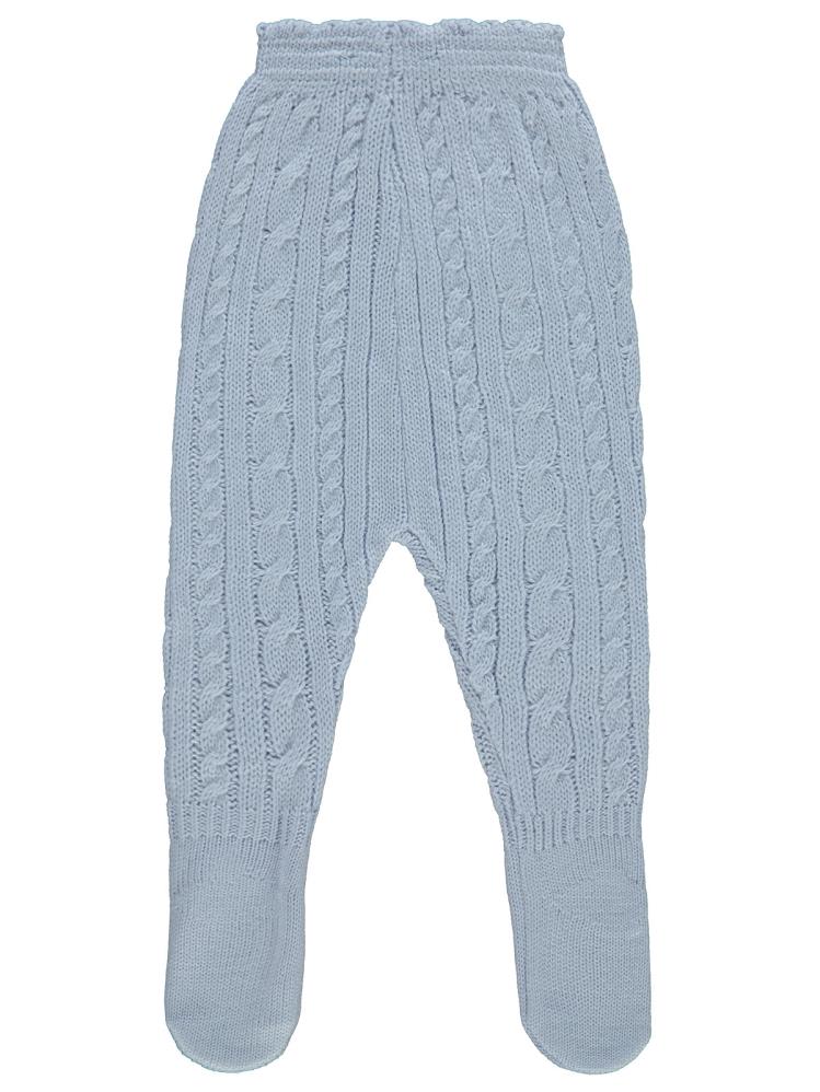 Civil Baby Triko Saç Örgü 3-12 Ay Eşofman Altı - Mavi