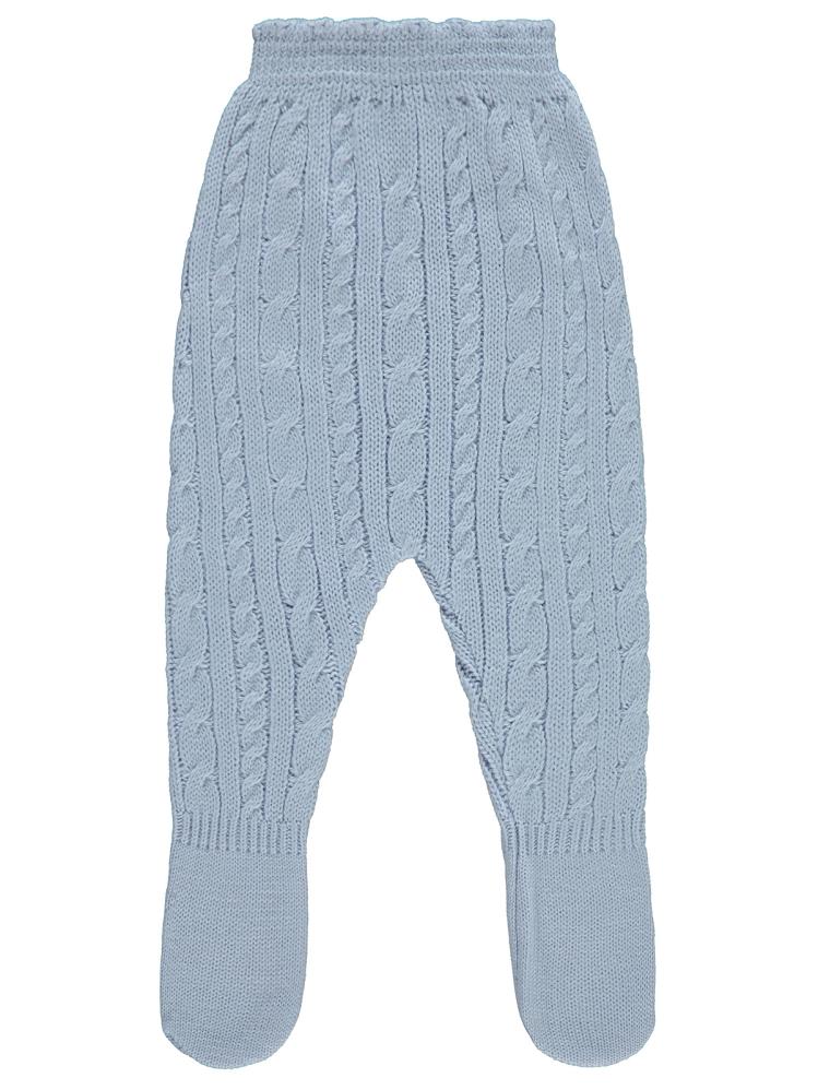 Civil Baby Triko Saç Örgü 3-12 Ay Eşofman Altı - Mavi