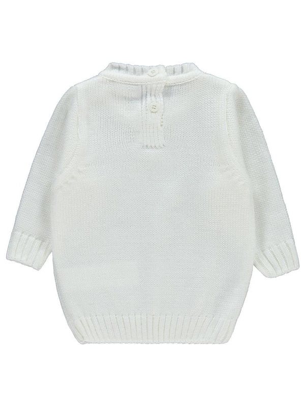 Civil Baby C Nakışlı Düz 6-18 Ay Kazak - Ekru