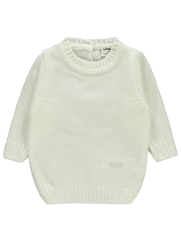 Civil Baby C Nakışlı Düz 6-18 Ay Kazak - Ekru