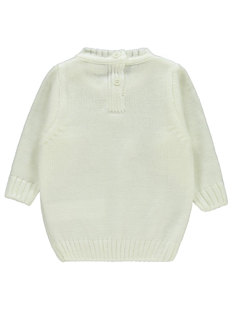 Civil Baby C Nakışlı Düz 6-18 Ay Kazak - Ekru