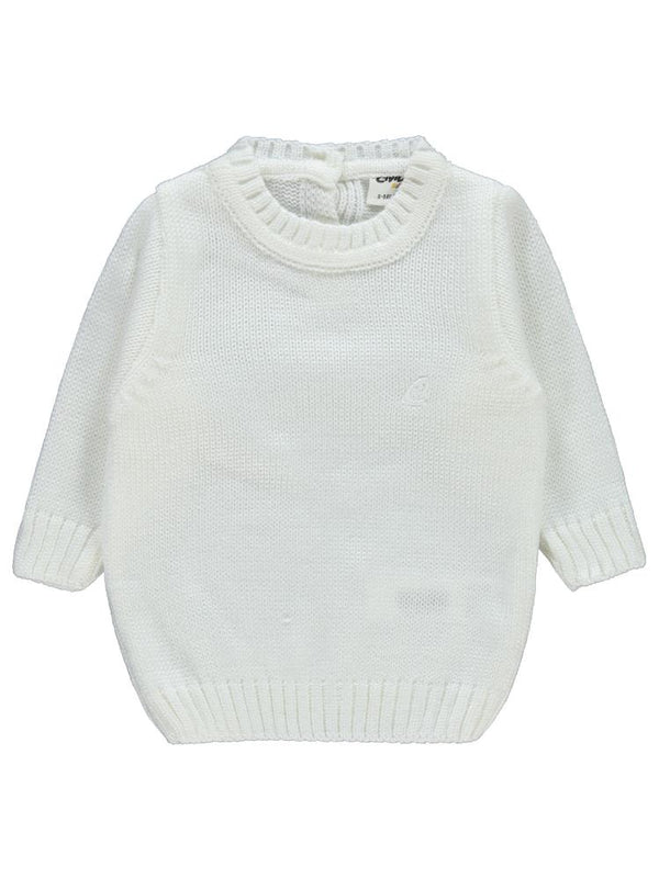 Civil Baby C Nakışlı Düz 6-18 Ay Kazak - Ekru