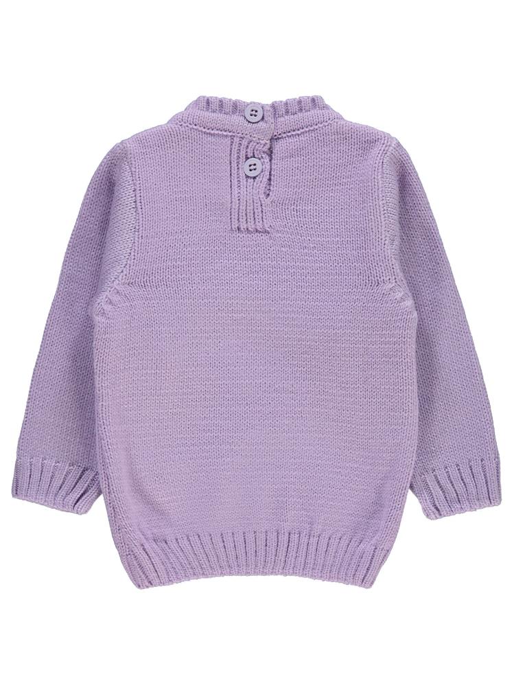 Civil Baby C Nakışlı Düz 6-18 Ay Kazak - Lila