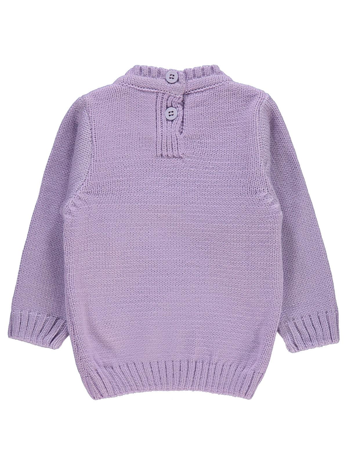 Civil Baby C Nakışlı Düz 6-18 Ay Kazak - Lila