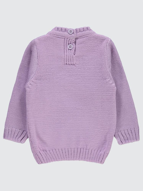 Civil Baby C Nakışlı Düz 6-18 Ay Kazak - Lila