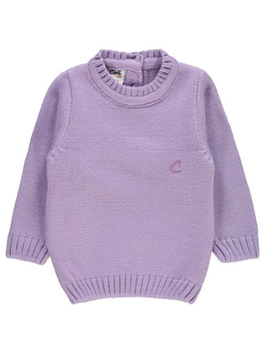 Civil Baby C Nakışlı Düz 6-18 Ay Kazak - Lila