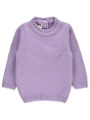 Civil Baby C Nakışlı Düz 6-18 Ay Kazak - Lila
