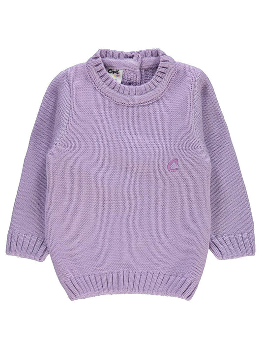 Civil Baby C Nakışlı Düz 6-18 Ay Kazak - Lila