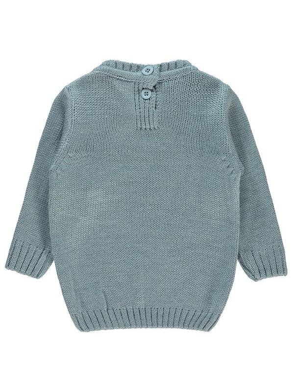 Civil Baby C Nakışlı Düz 6-18 Ay Kazak - Mavi