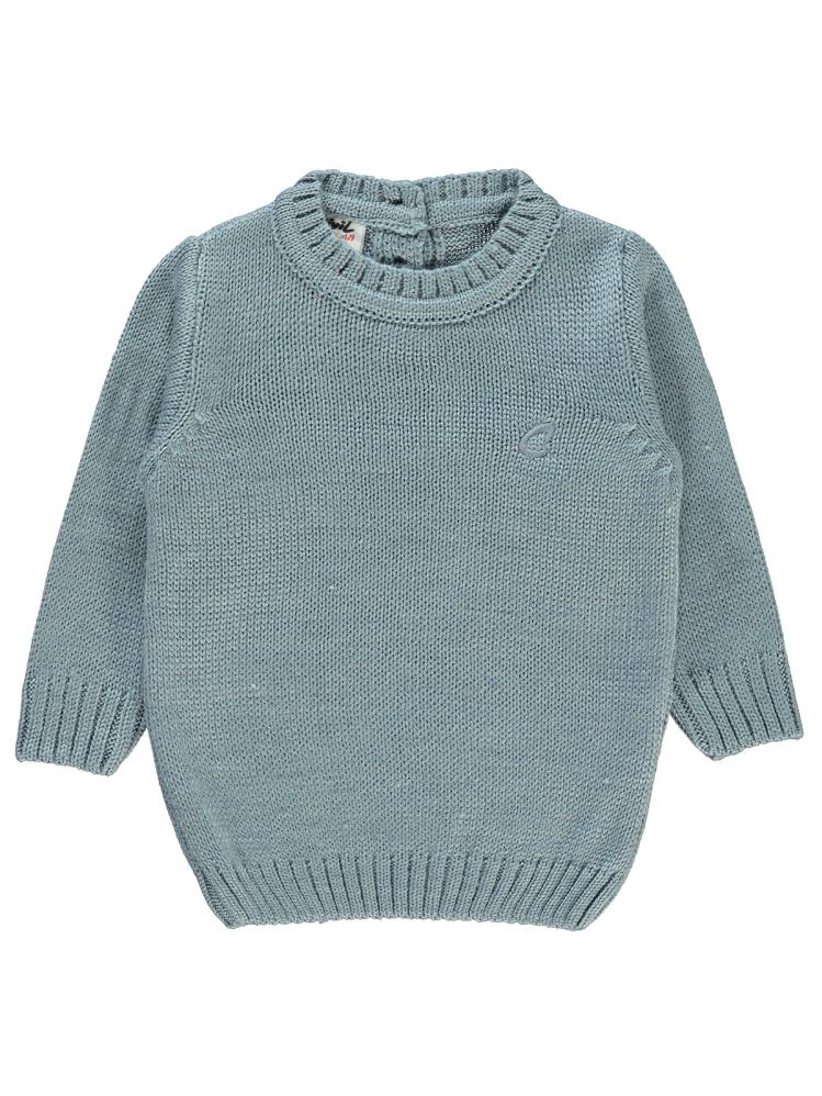 Civil Baby C Nakışlı Düz 6-18 Ay Kazak - Mavi