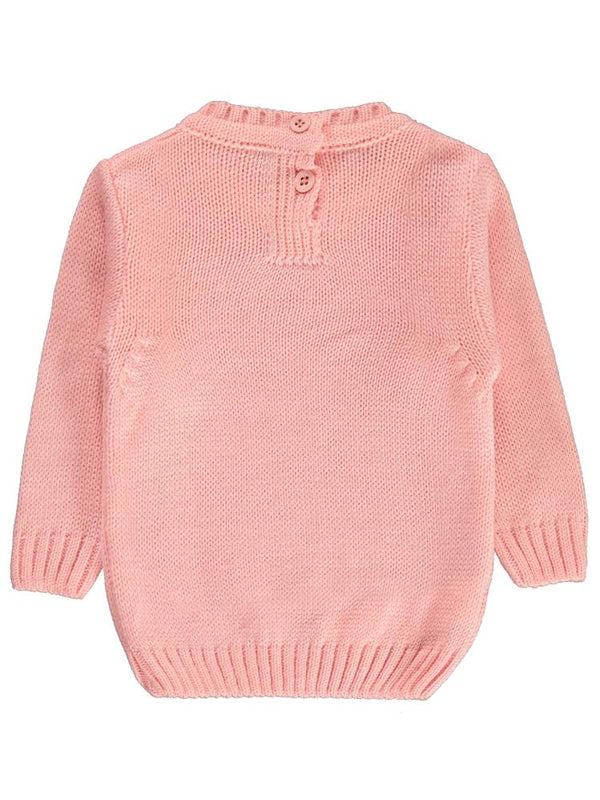 Civil Baby C Nakışlı Düz 6-18 Ay Kazak - Pembe