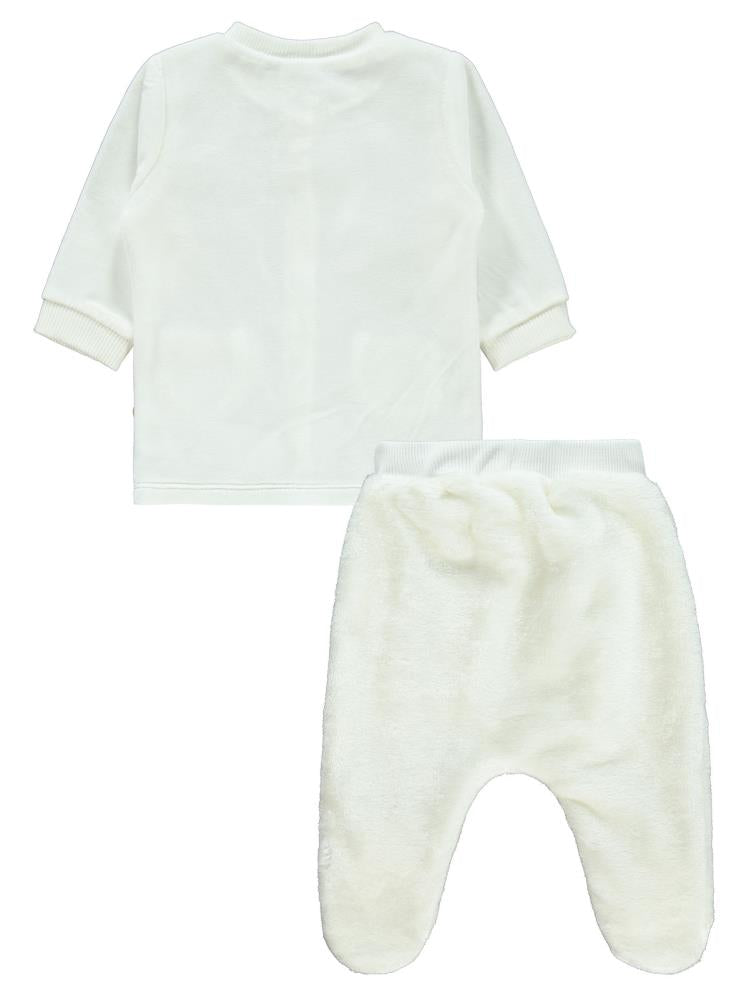 Civil Baby Meow Nakışlı 3-6 Ay Takım - Ekru