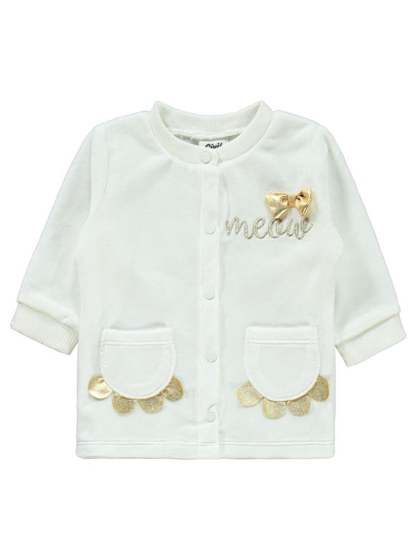 Civil Baby Meow Nakışlı 3-6 Ay Takım - Ekru