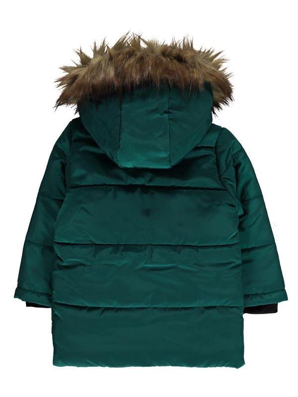 Civil Boys Fermuarlı Körük Cepli 2-5 Yaş Mont - Yeşil