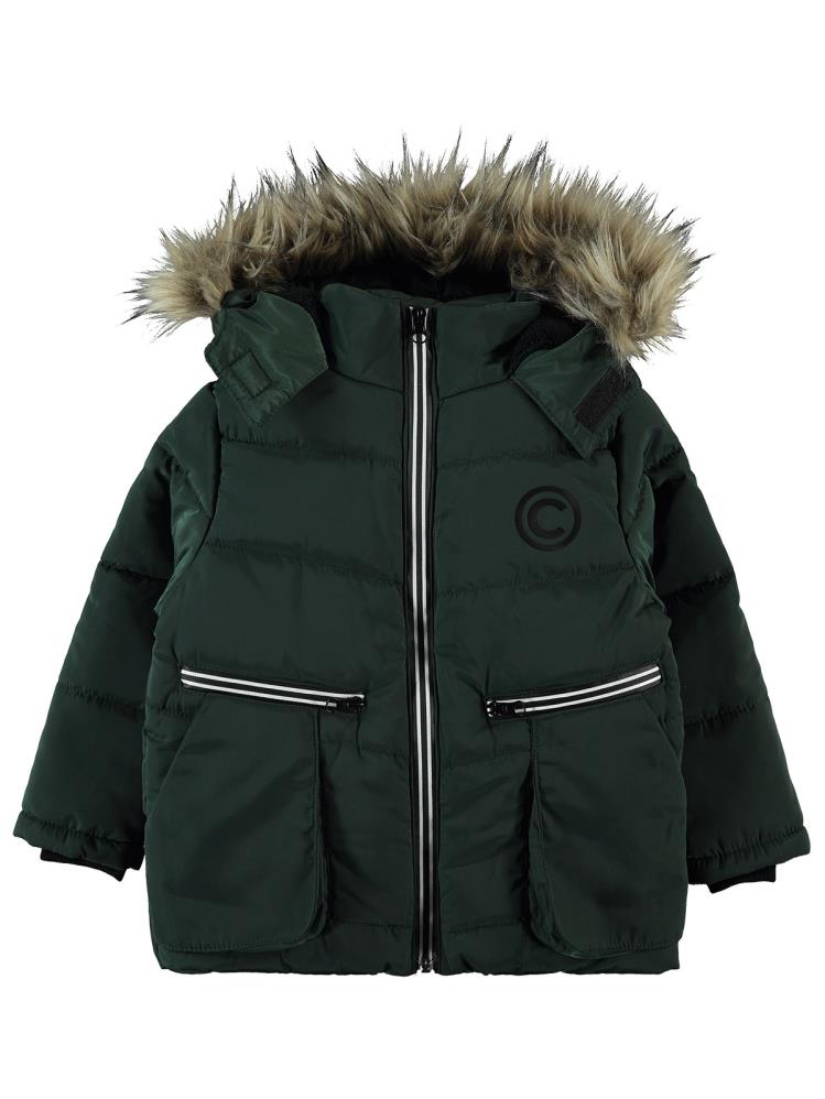 Civil Boys Fermuarlı Körük Cepli 2-5 Yaş Mont - Yeşil