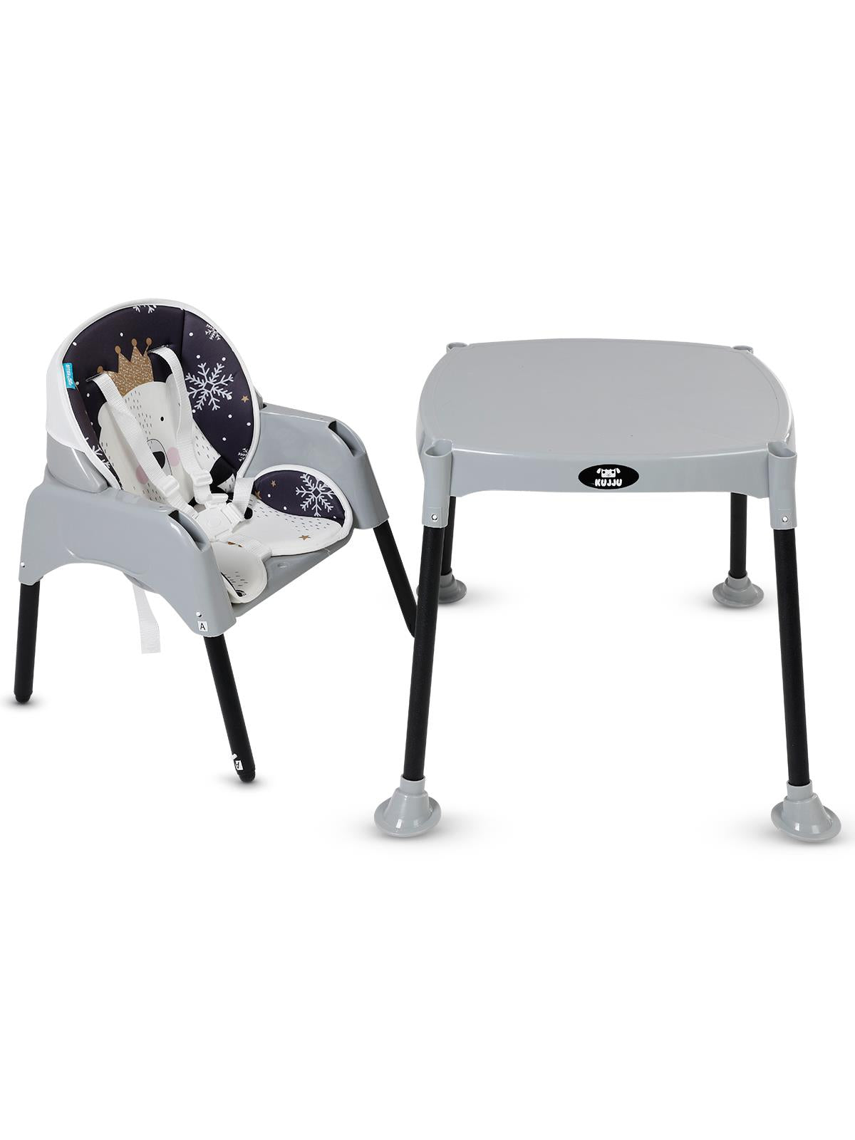 Kujju Platin 3 in 1 Mama Sandalyesi - Krem Gri