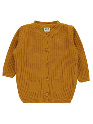 Civil Baby Basic Fitilli 6-18 Ay Hırka - Hardal