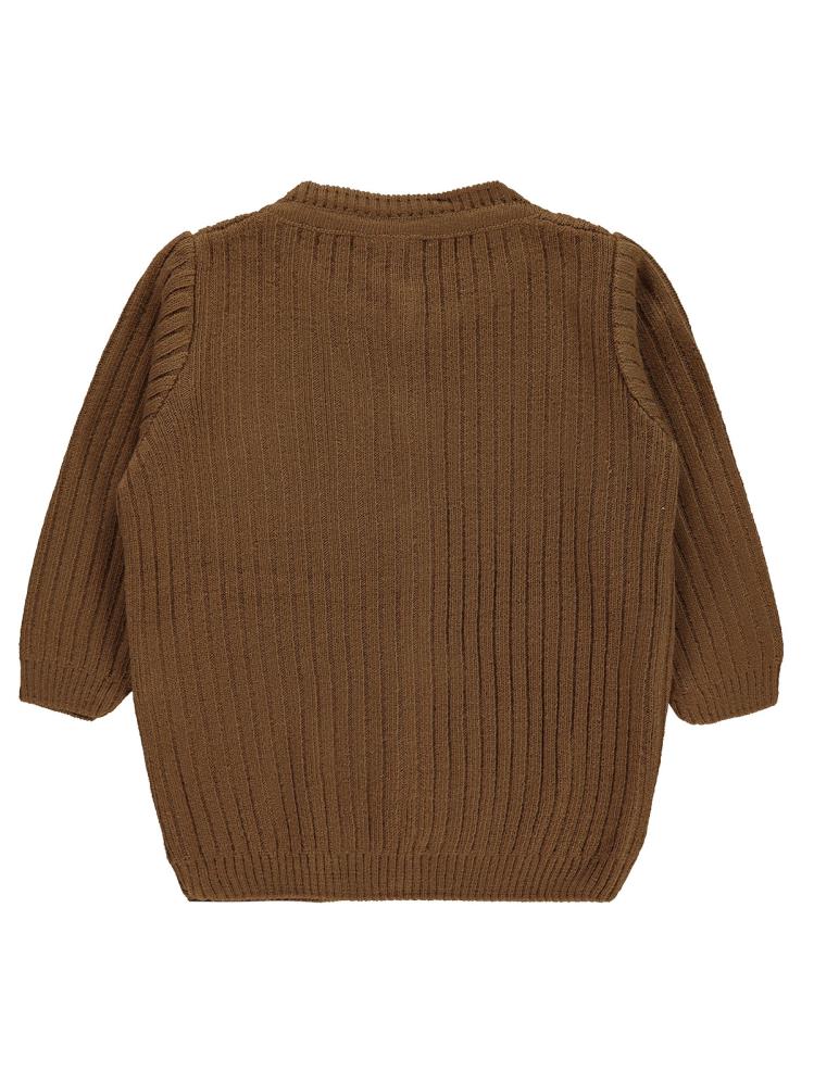 Civil Baby Basic Fitilli 6-18 Ay Hırka - Kahverengi