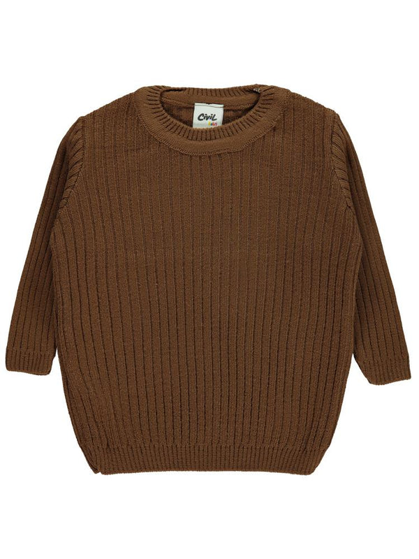 Civil Baby Basic Fitilli 6-18 Ay Kazak - Kahverengi