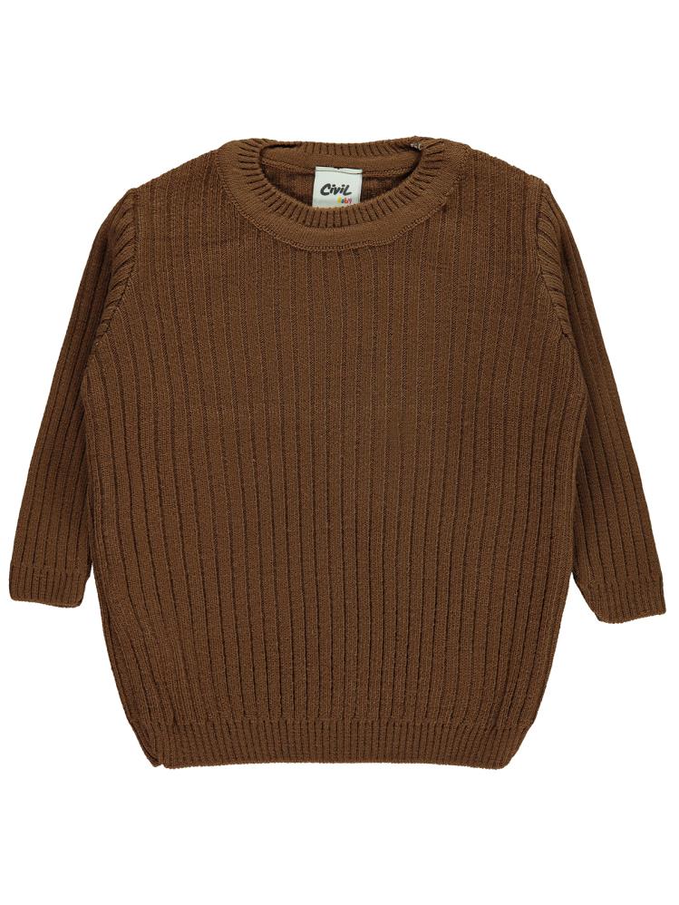 Civil Baby Basic Fitilli 6-18 Ay Kazak - Kahverengi